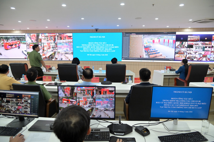 Công an Hà Nội kích hoạt trung tâm chỉ huy bảo đảm an ninh bầu cử