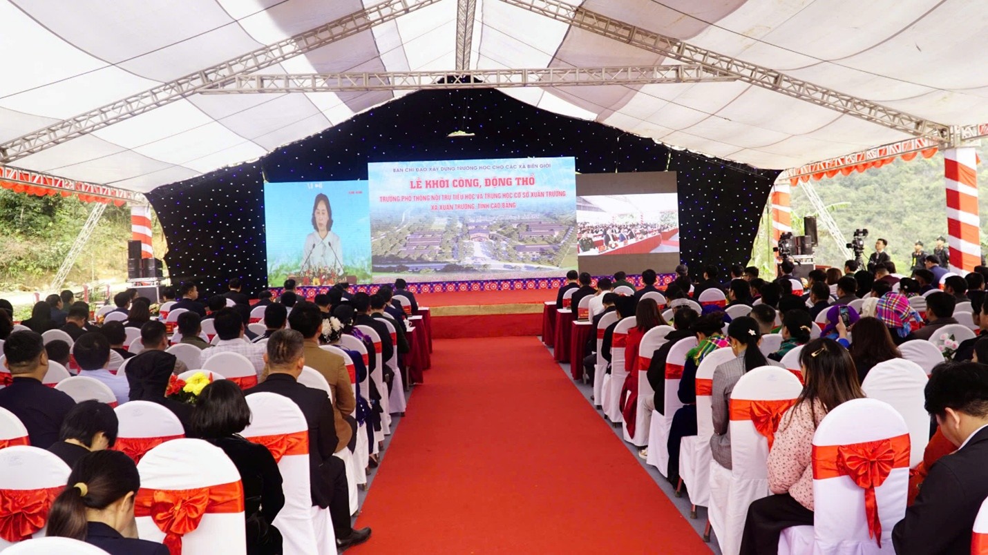 Khởi công trường nội trú 283 tỷ đồng tại vùng biên Cao Bằng