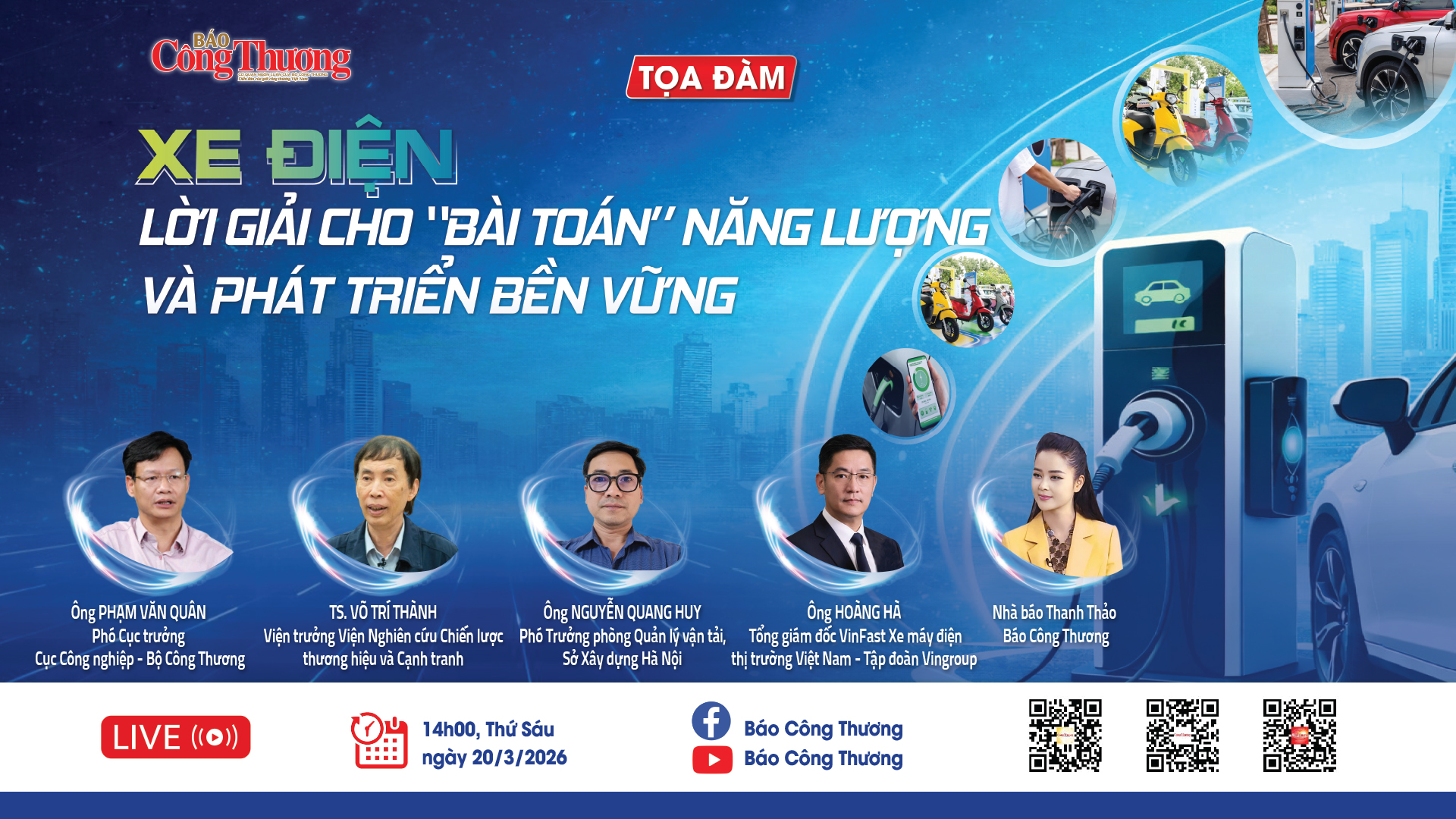 Tọa đàm Xe điện: Lời giải cho bài toán năng lượng và phát triển bền vững