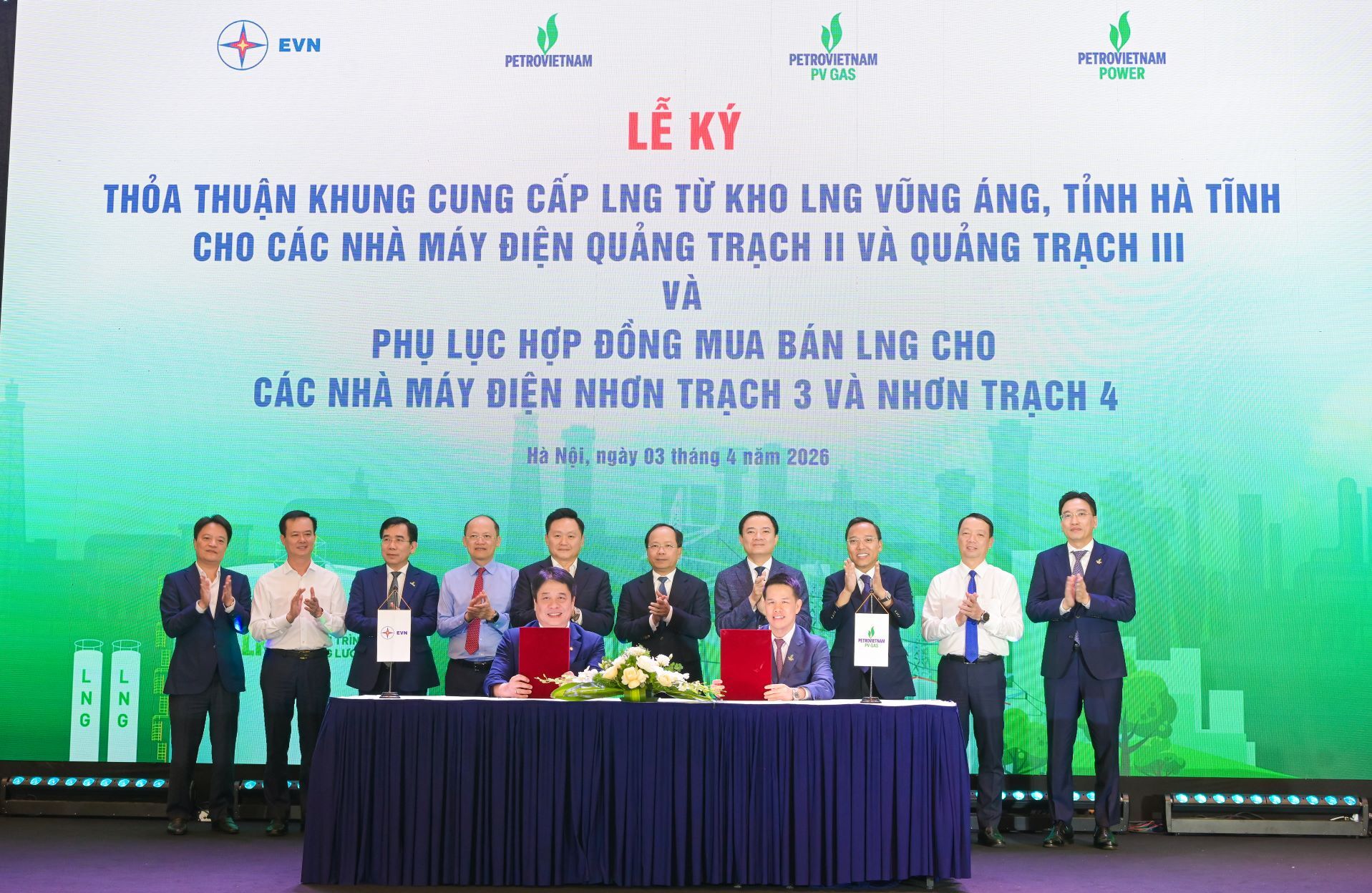 PV GAS ký kết thỏa thuận cung cấp LNG cho Nhà máy điện Quảng Trạch II và III