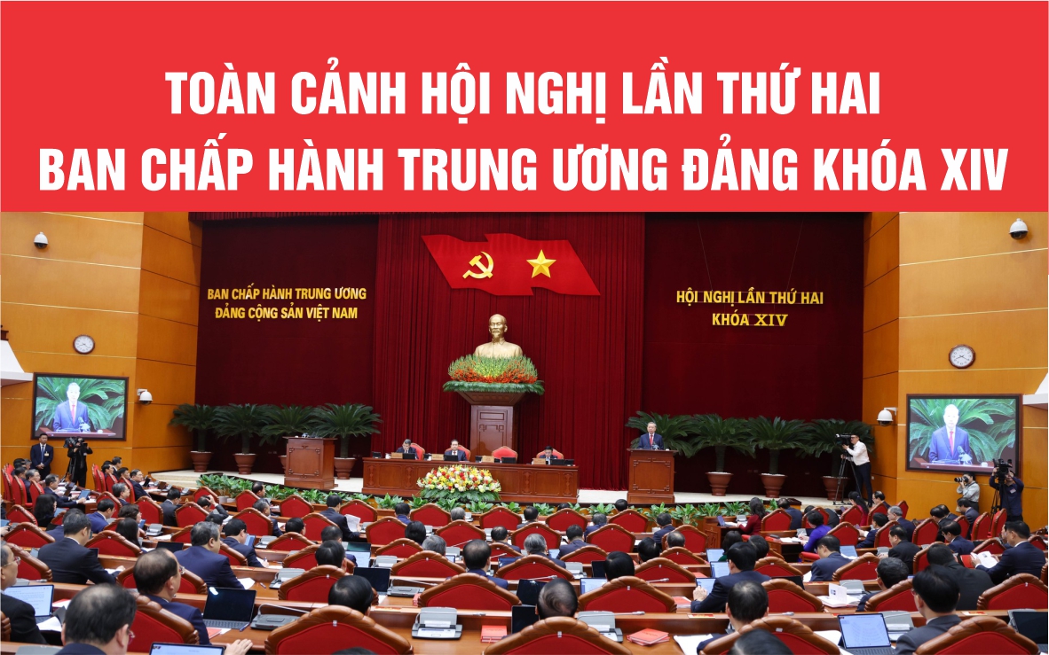 Toàn cảnh Hội nghị lần thứ hai Ban Chấp hành Trung ương Đảng khóa XIV