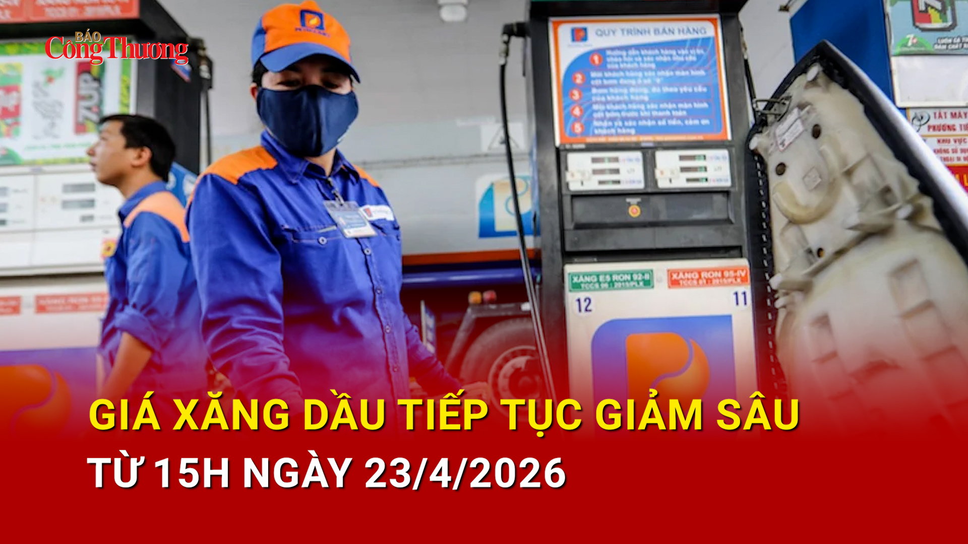 Giá xăng dầu tiếp tục giảm sâu từ 15h ngày 23/4/2026
