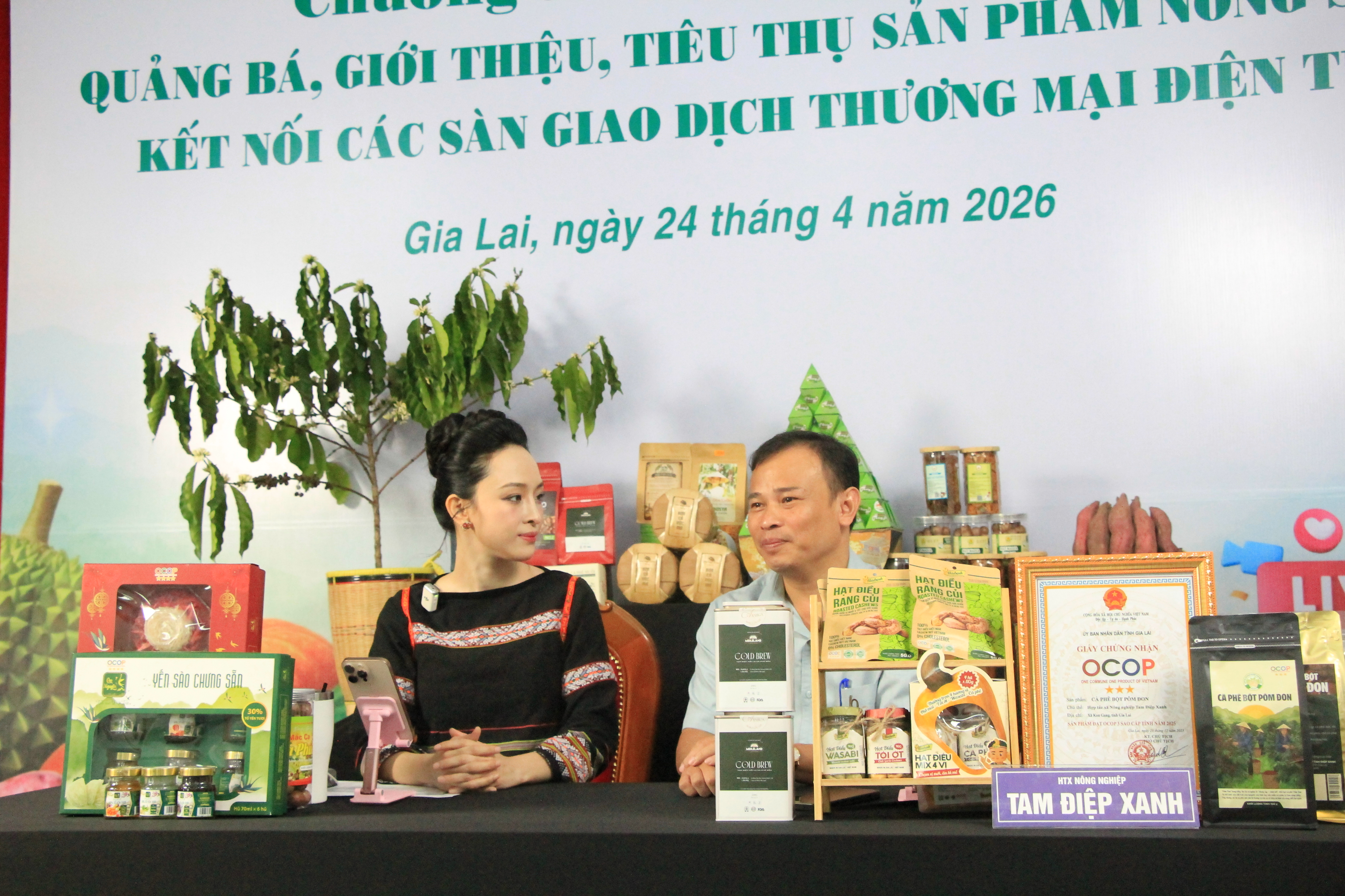 Gia Lai: Livestream quảng bá nông sản, kết nối sàn thương mại điện tử