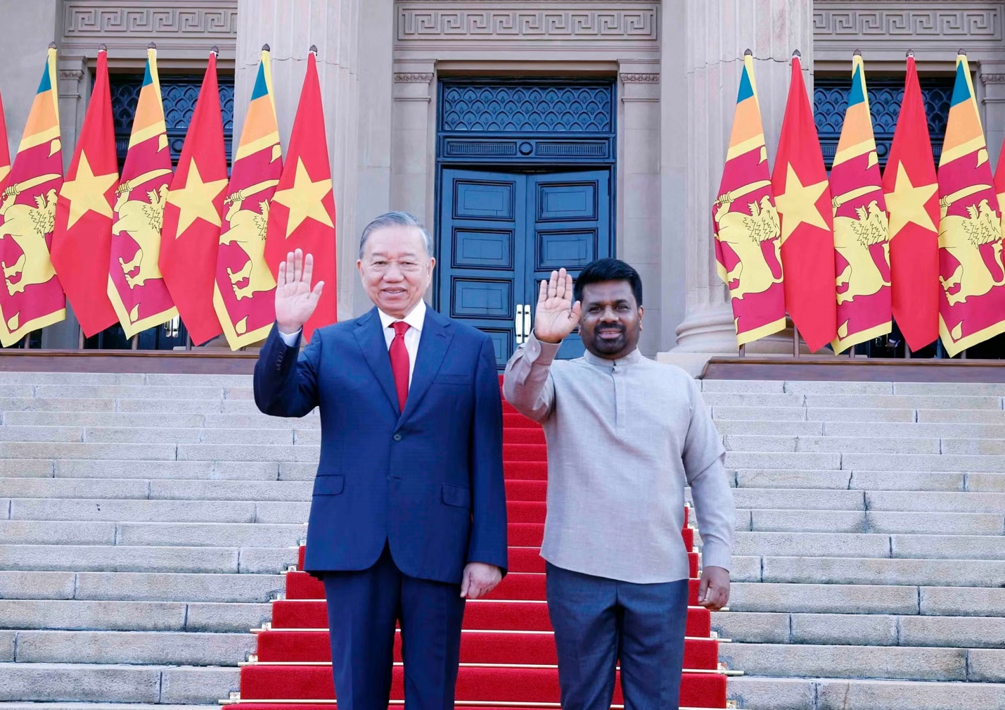 Lễ đón Tổng Bí thư, Chủ tịch nước Tô Lâm thăm cấp Nhà nước Sri Lanka