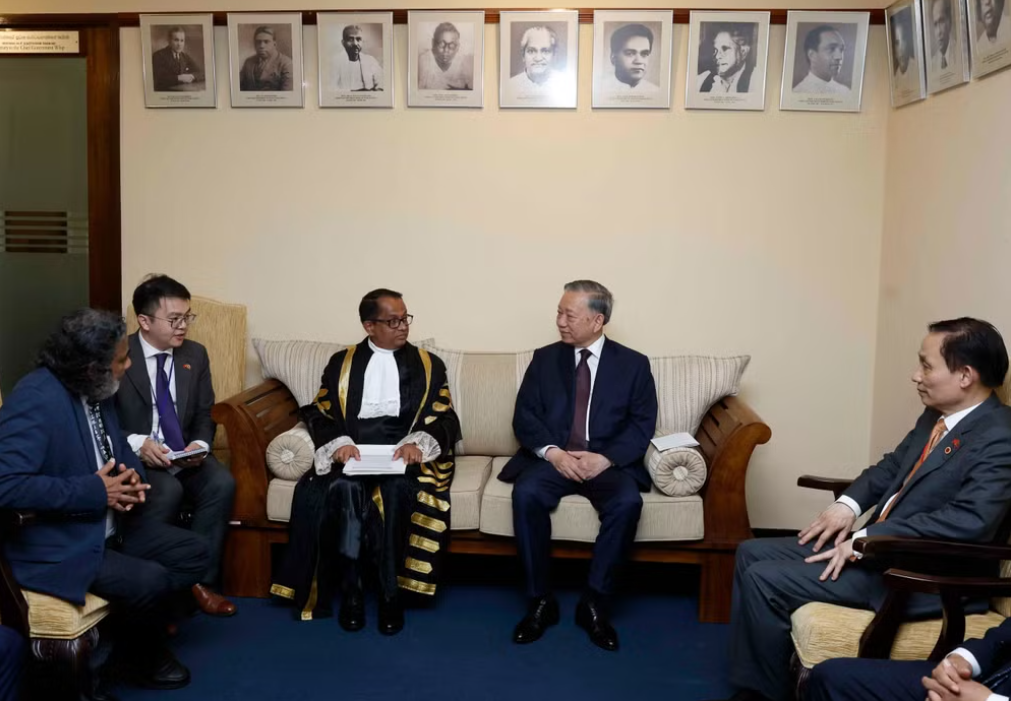 Tổng Bí thư, Chủ tịch nước Tô Lâm hội kiến Chủ tịch Quốc hội Sri Lanka Jagath Wickramaratne