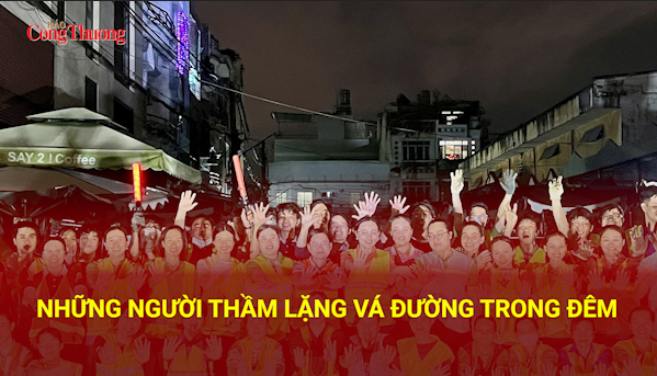 TP. Hồ Chí Minh: Những người thầm lặng vá đường trong đêm