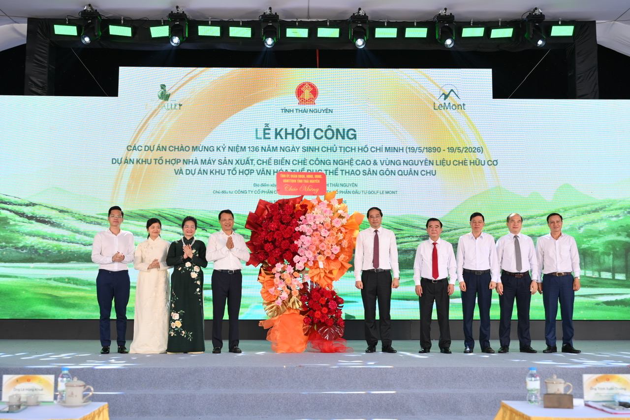 Thái Nguyên: Khởi công tổ hợp trà công nghệ cao, sân golf 2.200 tỷ đồng