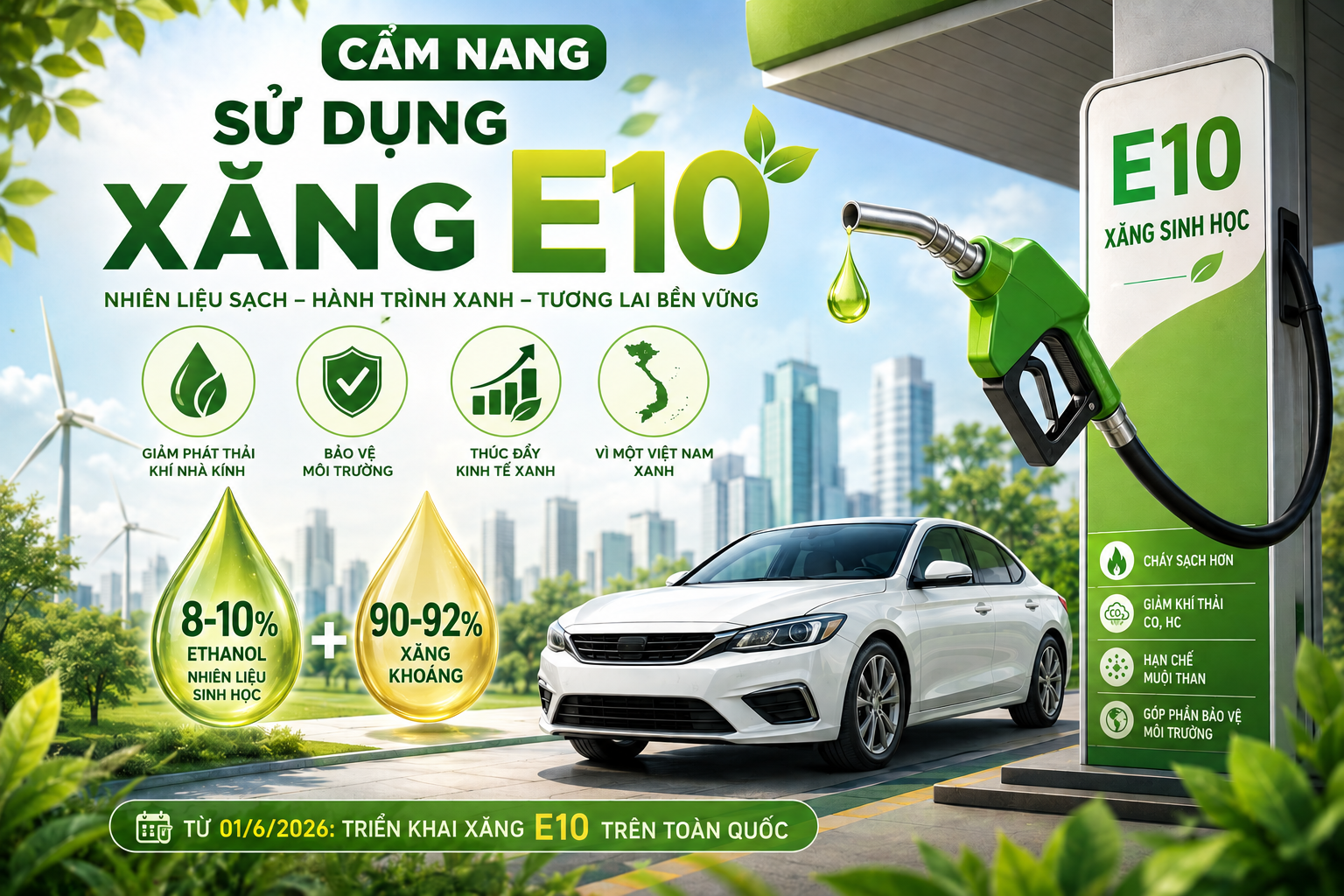 Cẩm nang sử dụng xăng E10