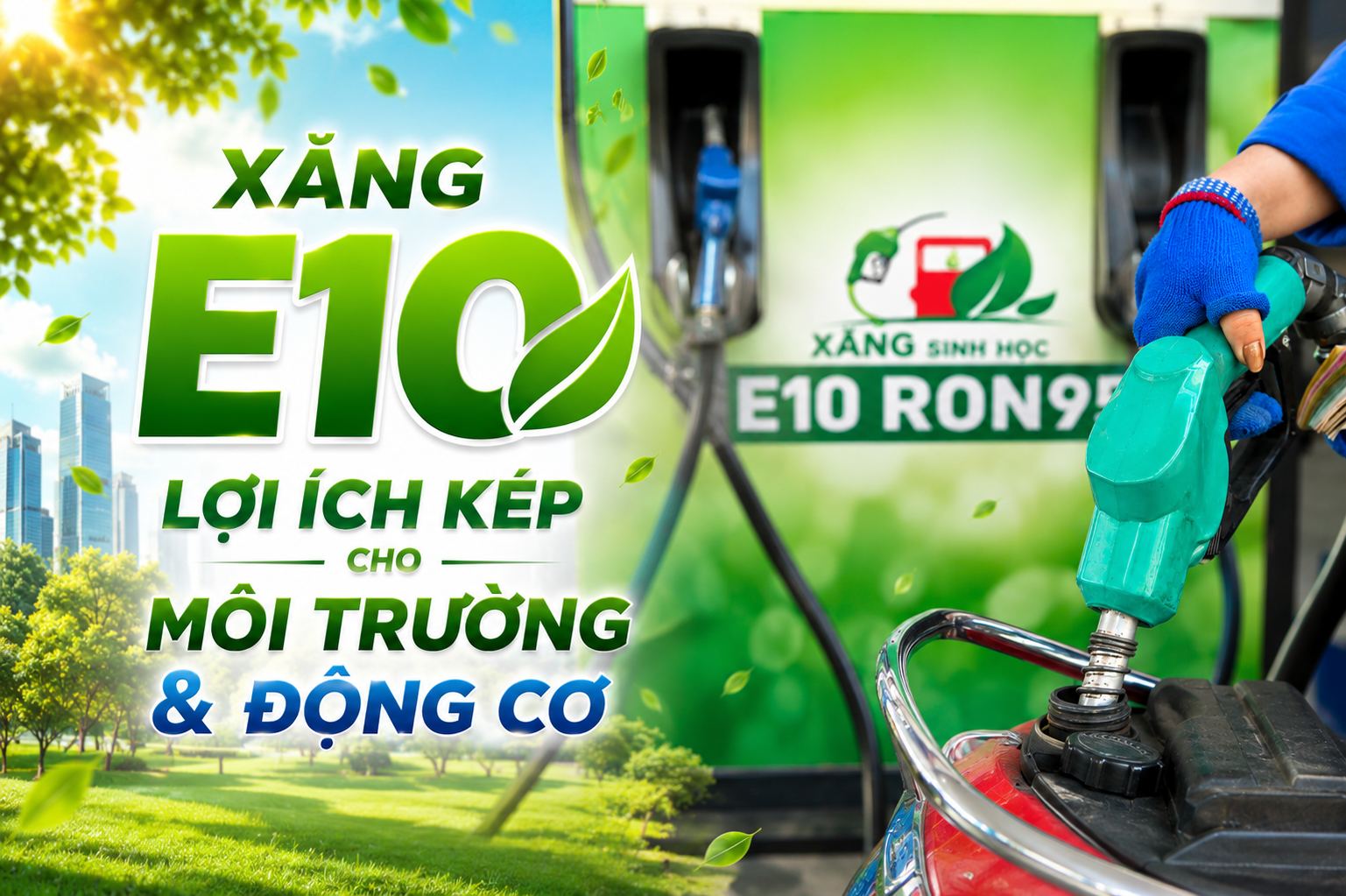 Xăng E10: Lợi ích kép cho môi trường và động cơ