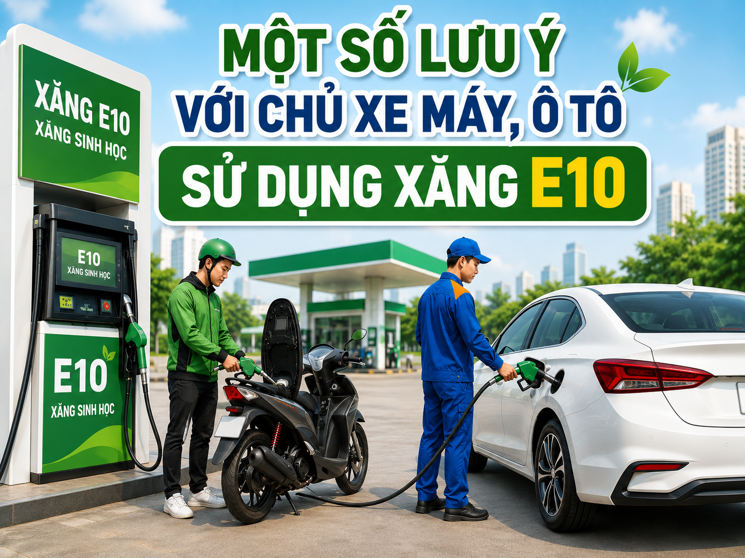 Infographic | Một số lưu ý với chủ xe máy, ô tô sử dụng xăng E10
