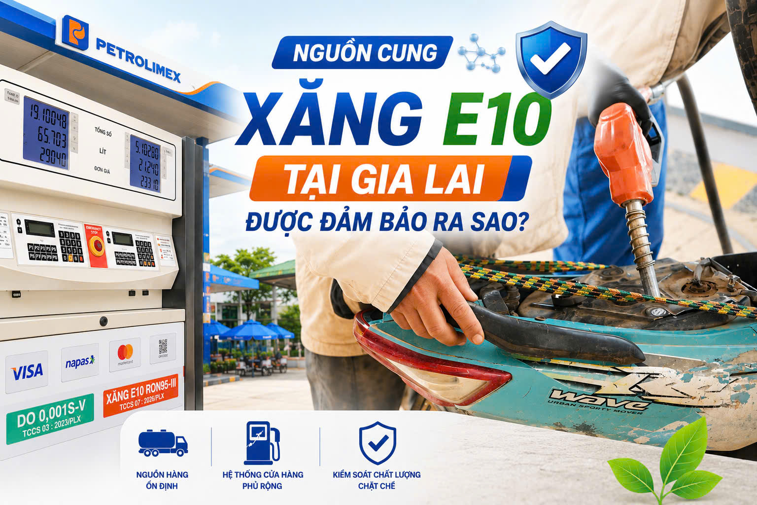 Nguồn cung xăng E10 tại Gia Lai được đảm bảo ra sao?