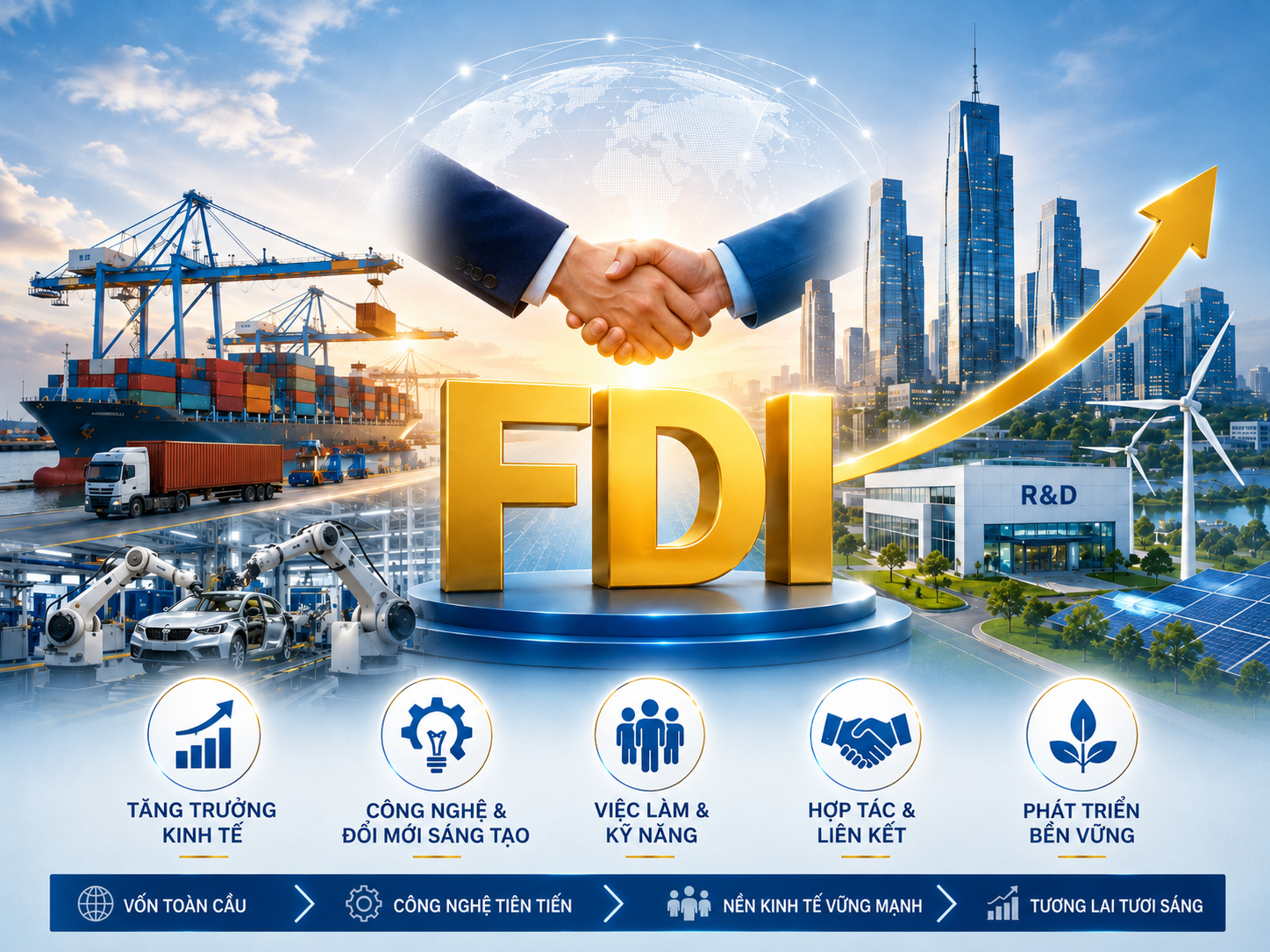 Nghị quyết 10-NQ/TW: Định vị lại vai trò FDI trong mô hình tăng trưởng mới