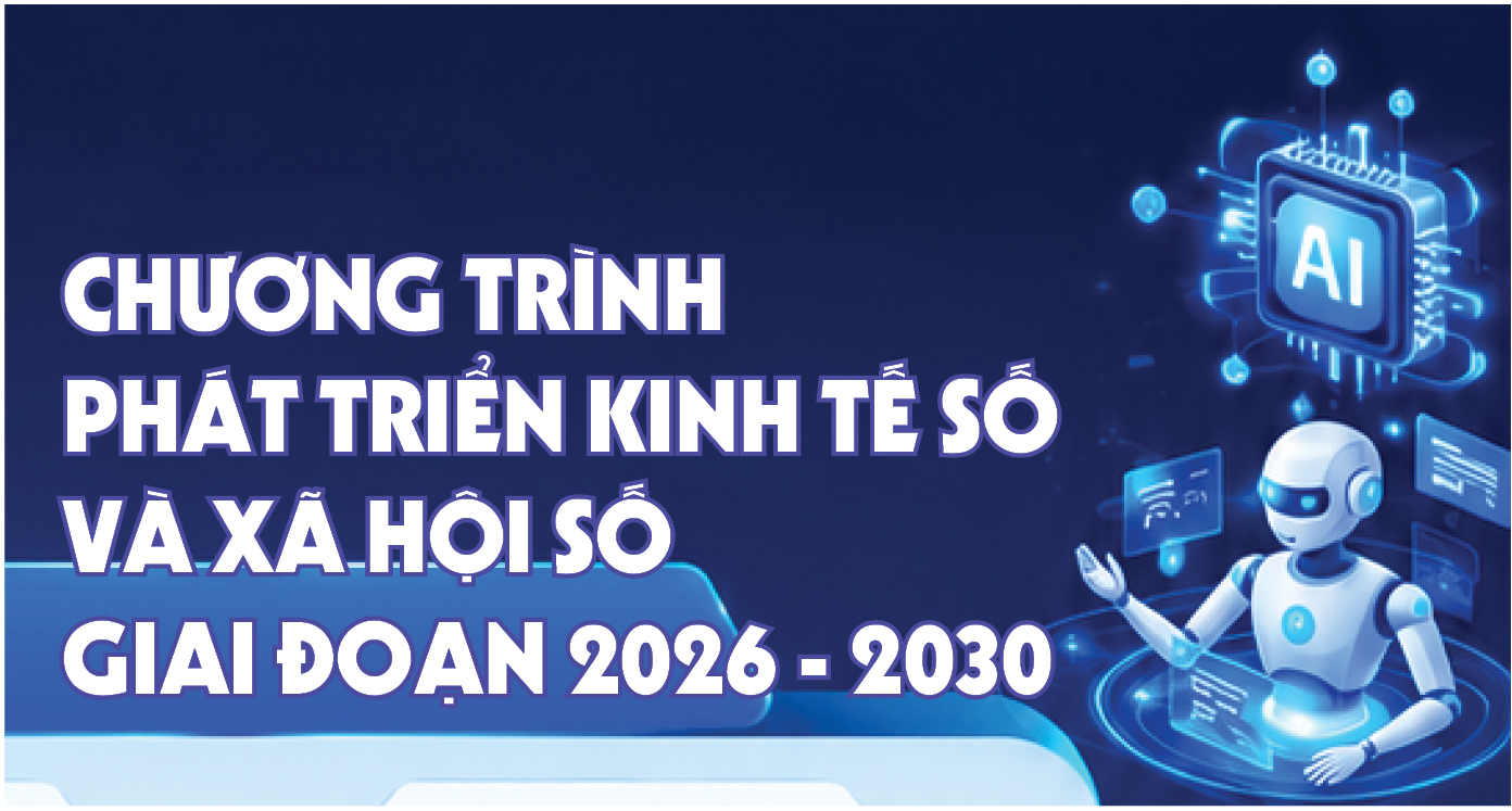 Infographic | Chương trình phát triển kinh tế số và xã hội số giai đoạn 2026 - 2030