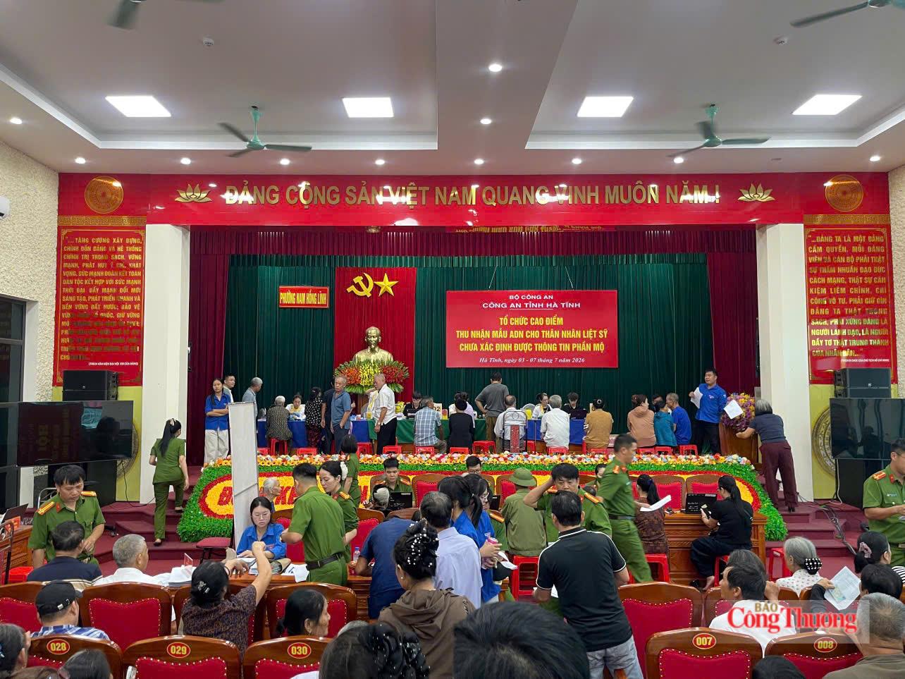 Tuổi trẻ Hà Tĩnh tiếp sức thu nhận mẫu ADN thân nhân liệt sĩ