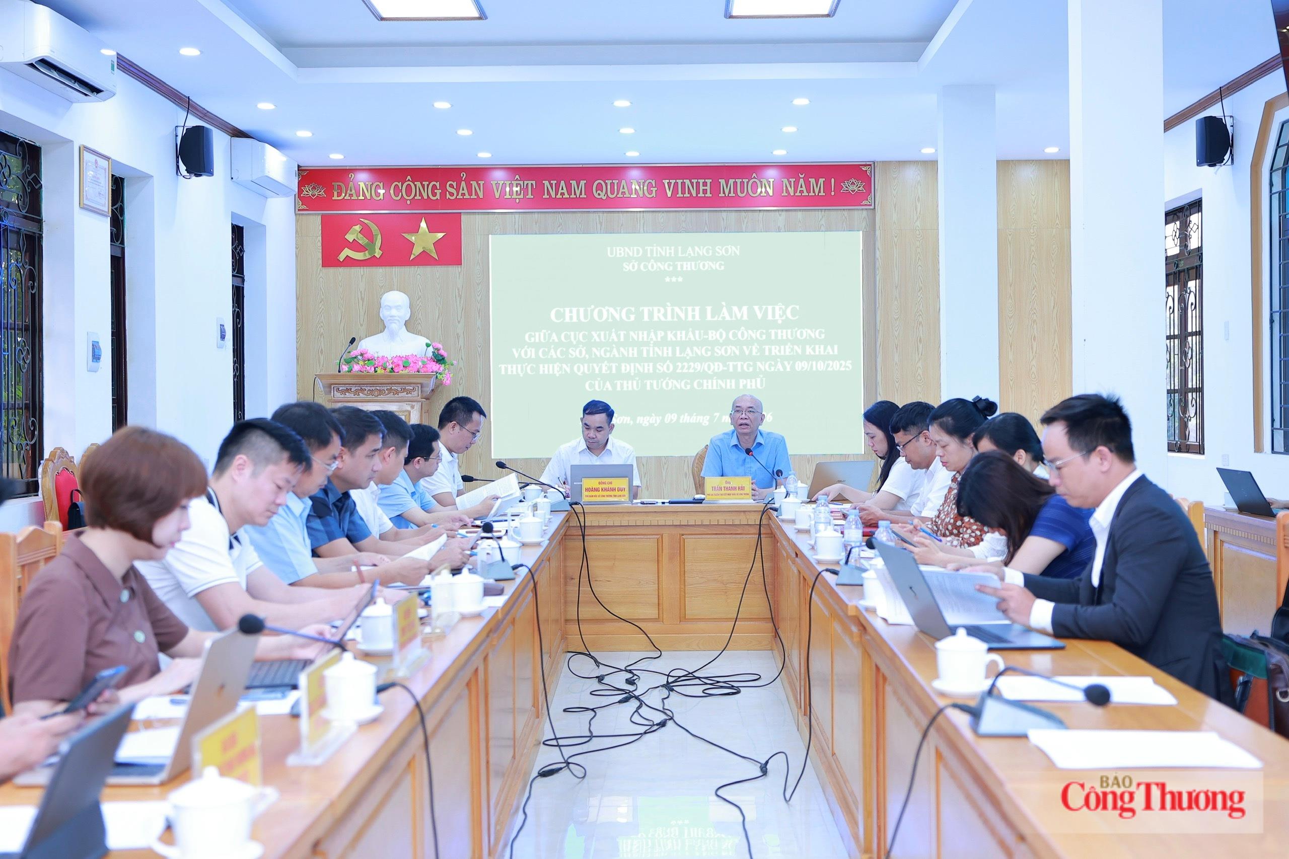 Bộ Công Thương làm việc với Lạng Sơn về triển khai chiến lược phát triển logistics