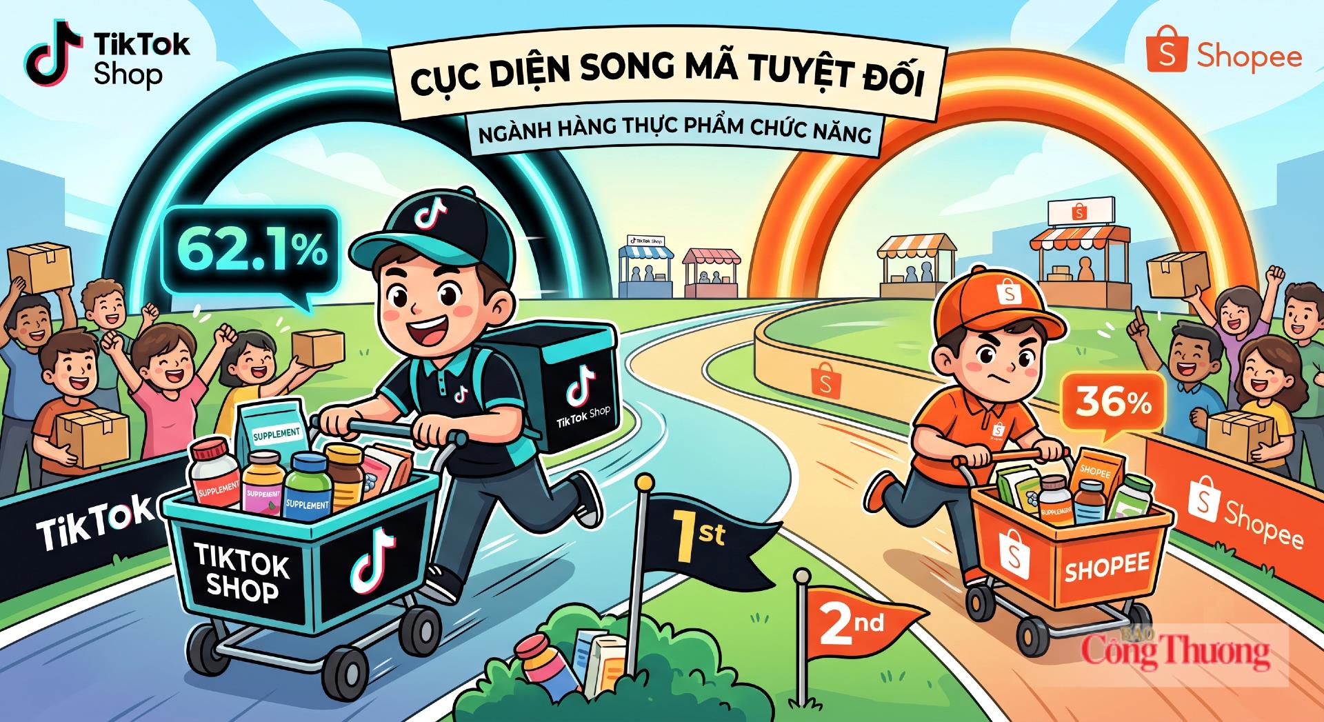 Cuộc đua 'song mã' trên thị trường thực phẩm chức năng trực tuyến