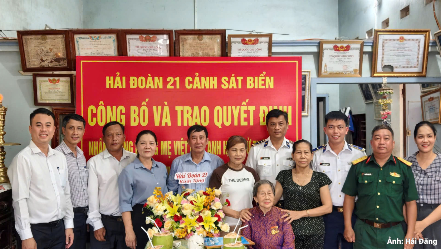Hải đoàn 21 nhận phụng dưỡng Mẹ Việt Nam anh hùng tại Gia Lai