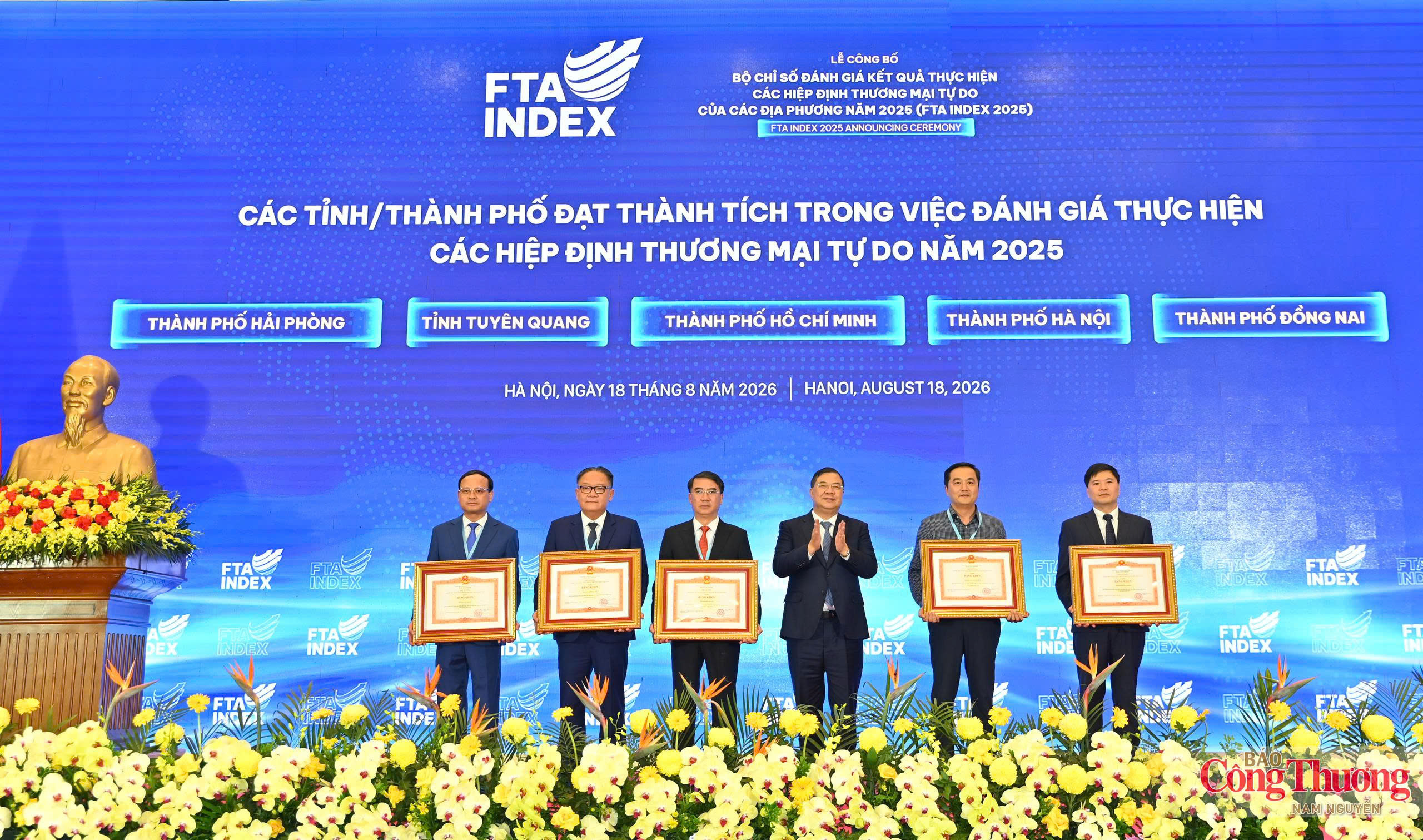 Lễ công bố FTA Index 2025: Tuyên dương nhiều tỉnh, thành xuất sắc