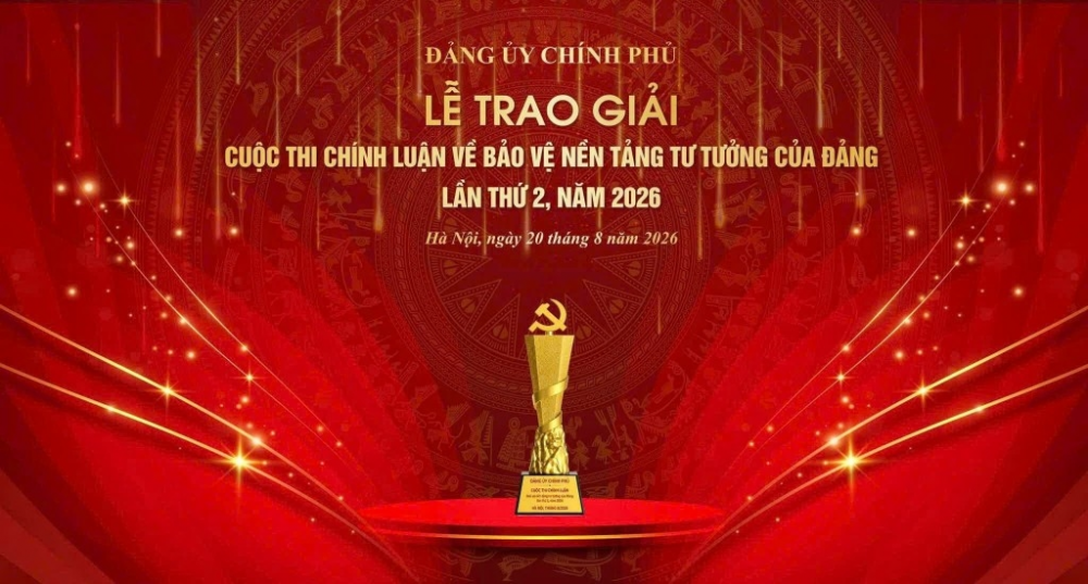 Tối 20/8, trao Giải Cuộc thi chính luận trong Đảng bộ Chính phủ năm 2026