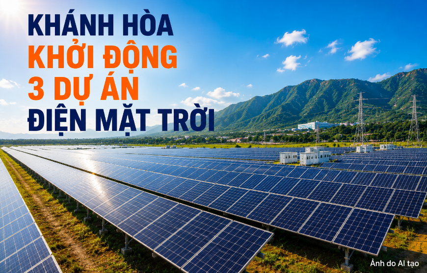 Khánh Hòa khởi động 3 dự án điện mặt trời, tổng mức đầu tư hơn 10.100 tỷ đồng