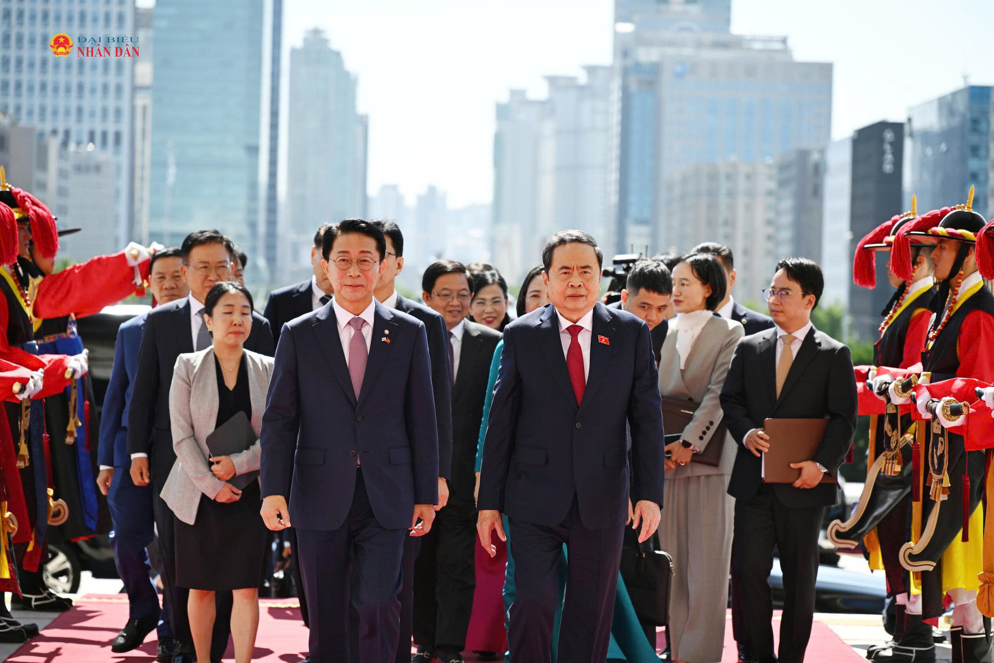 Chủ tịch Quốc hội Hàn Quốc Cho Jeong Sik chủ trì Lễ đón trọng thể Chủ tịch Quốc hội Trần Thanh Mẫn