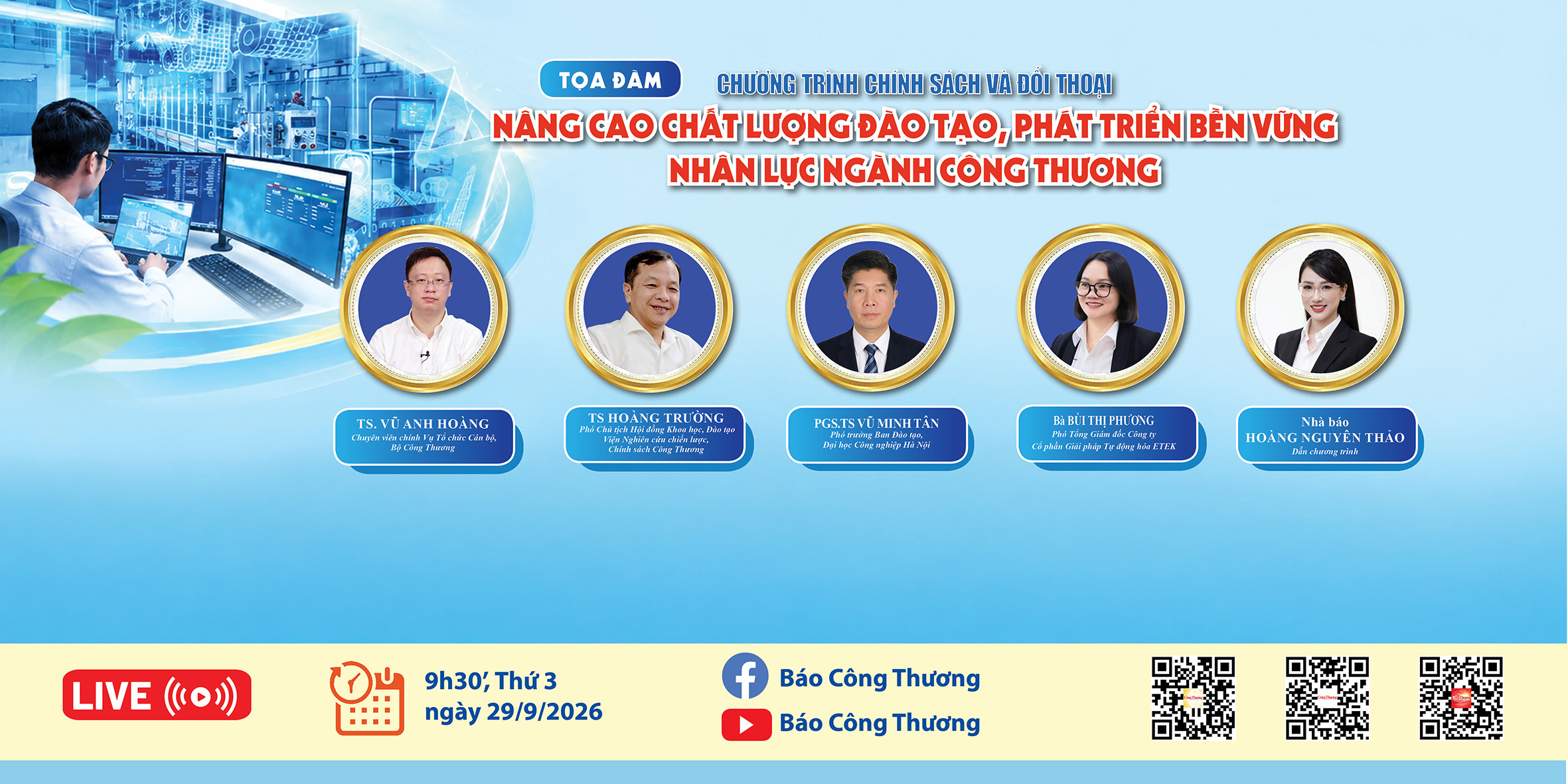 TỌA ĐÀM: Nâng cao chất lượng đào tạo, phát triển bền vững nhân lực ngành Công Thương