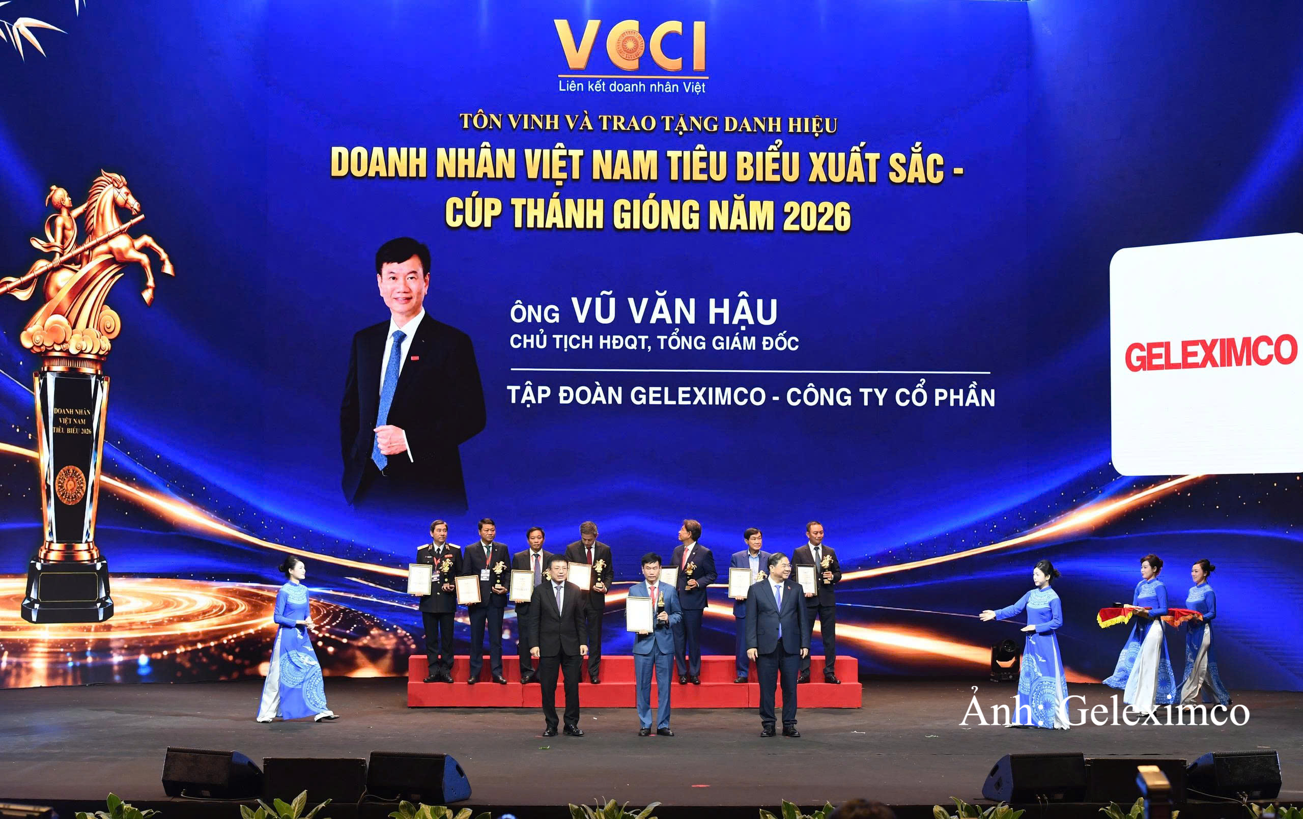 Chủ tịch Geleximco được vinh danh Doanh nhân Việt Nam tiêu biểu - Cúp Thánh Gióng 2026