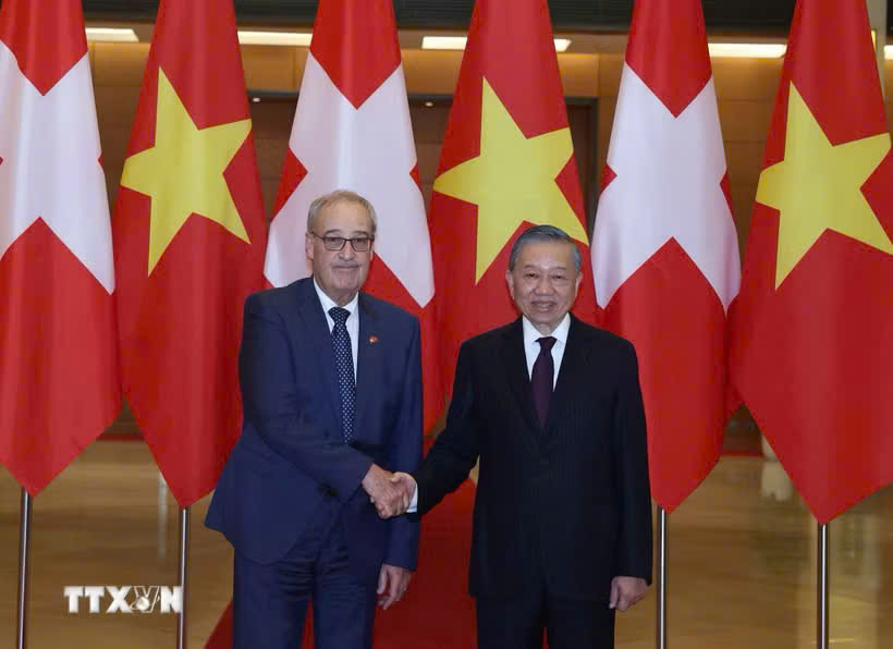 Tổng Bí thư, Chủ tịch nước Tô Lâm hội đàm với Tổng thống Thụy Sĩ Guy Parmelin