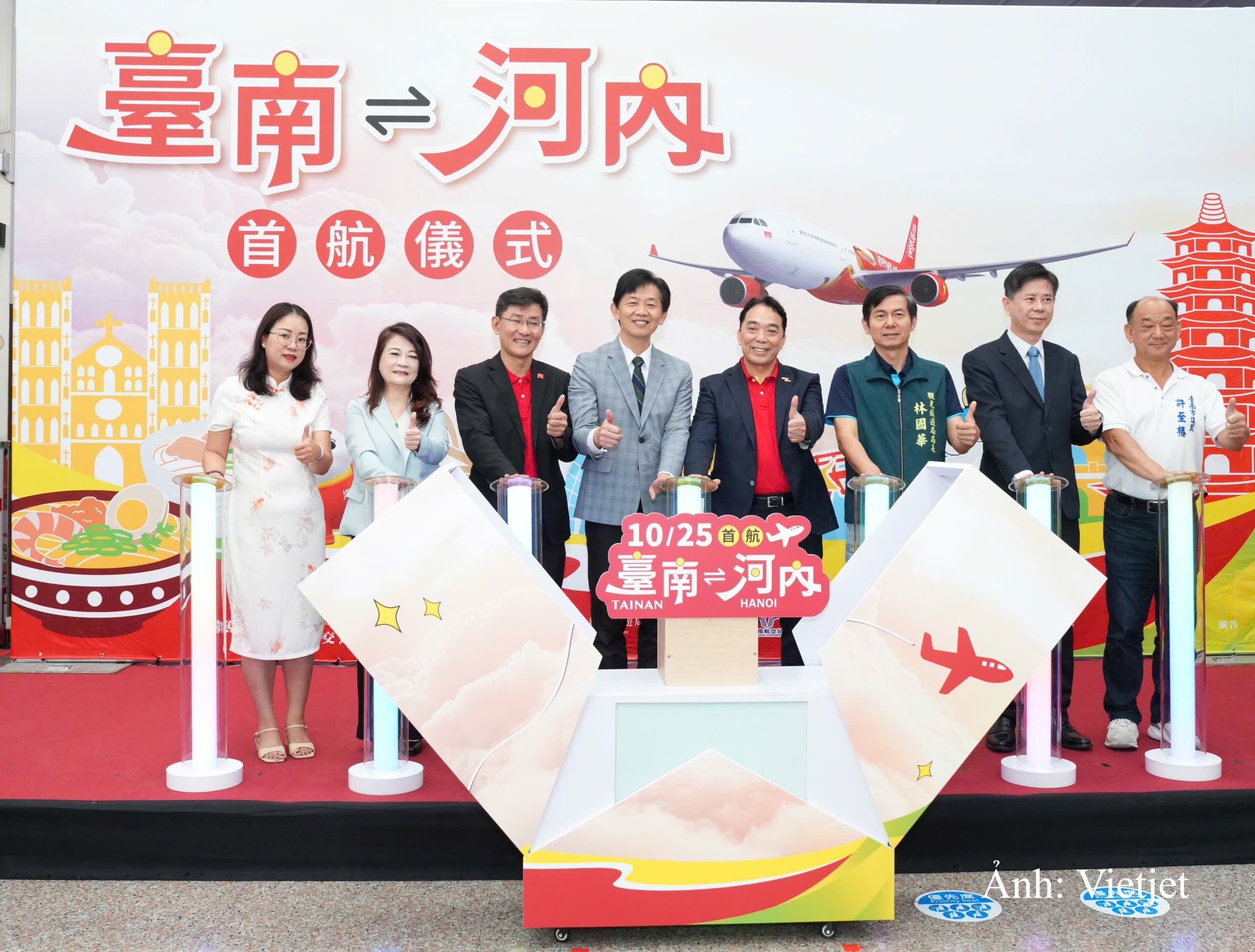 Vietjet khai trương đường bay thẳng Hà Nội - Đài Nam