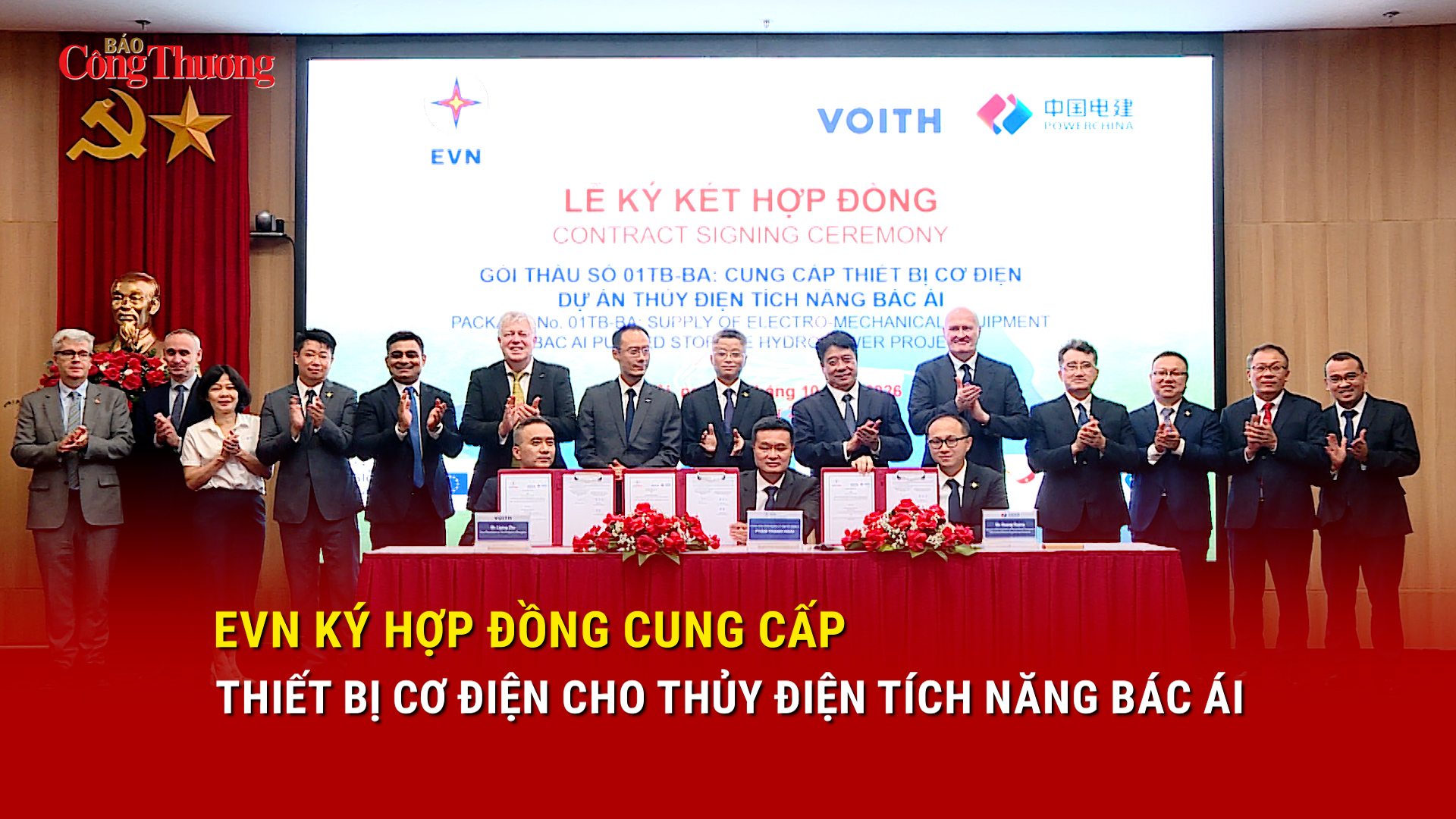 EVN ký hợp đồng cung cấp thiết bị cơ điện cho thủy điện tích năng Bác Ái