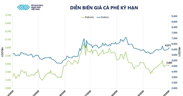 Giá cà phê tăng phiên thứ ba liên tiếp, bạc chạm đáy 10 tuần