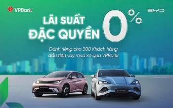 VPBank và BYD ưu đãi lãi suất độc quyền 0% trong 24 tháng cho khách hàng mua xe