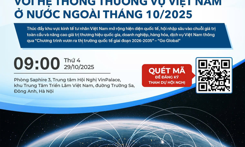 Sáng 29/10 diễn ra Hội nghị Xúc tiến thương mại tháng 10/2025