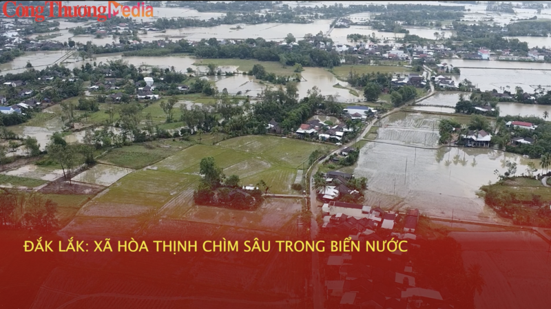 Đắk Lắk: Xã Hòa Thịnh chìm sâu trong biển nước