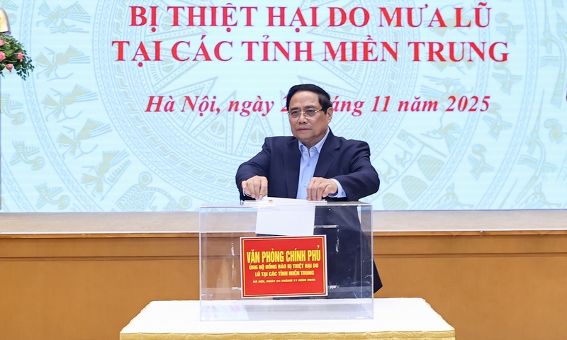 Thủ tướng cùng lãnh đạo Chính phủ ủng hộ đồng bào bị ảnh hưởng bão lũ
