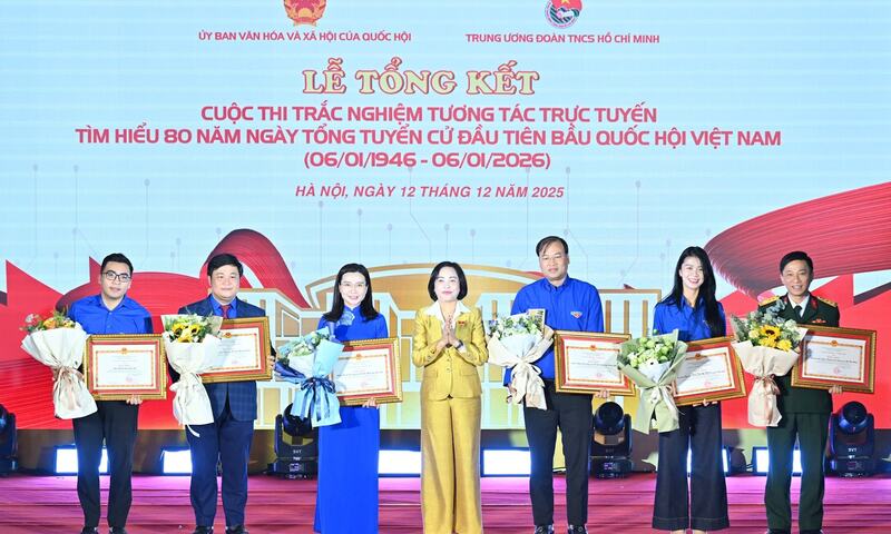 Hơn 2 triệu thanh niên thi tìm hiểu về 80 năm Quốc hội Việt Nam