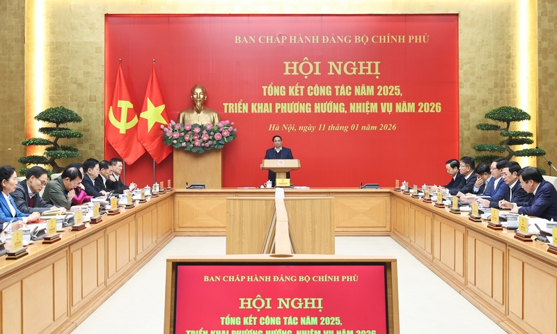Đảng ủy Chính phủ đặt mục tiêu tăng trưởng GDP năm 2026 từ 10% trở lên