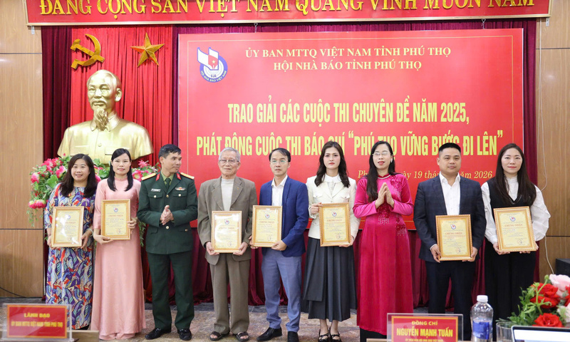 Báo Công Thương đạt giải C Cuộc thi báo chí Văn hóa, du lịch Phú Thọ
