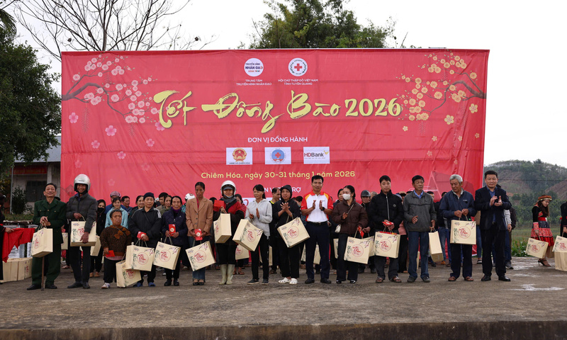 ‘Tết đồng bào 2026’ lan tỏa yêu thương tới vùng khó khăn Chiêm Hóa