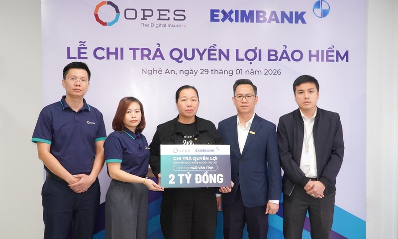 Bảo hiểm số OPES chi 2 tỷ đồng cho khách hàng mua bảo hiểm người vay vốn