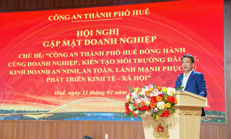 Công an TP. Huế đồng hành cùng doanh nghiệp phát triển bền vững