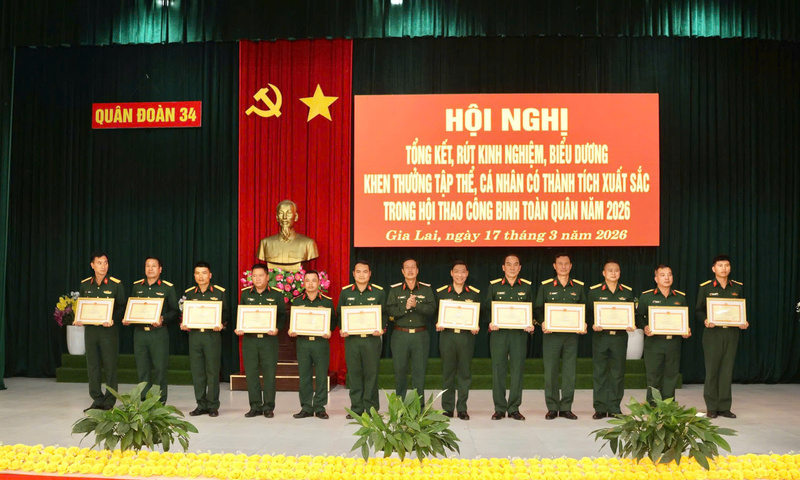 Quân đoàn 34 giành giải Ba Hội thao Công binh toàn quân