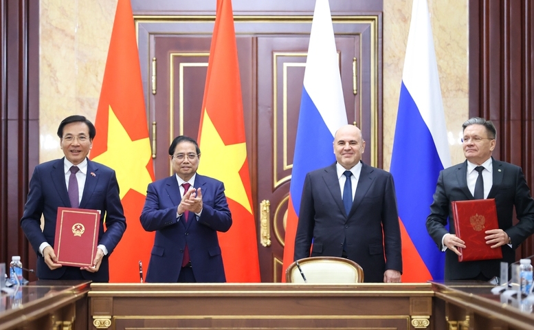 Hai Thủ tướng Việt Nam và Nga chứng kiến Lễ ký kết về hợp tác xây dựng Nhà máy điện hạt nhân