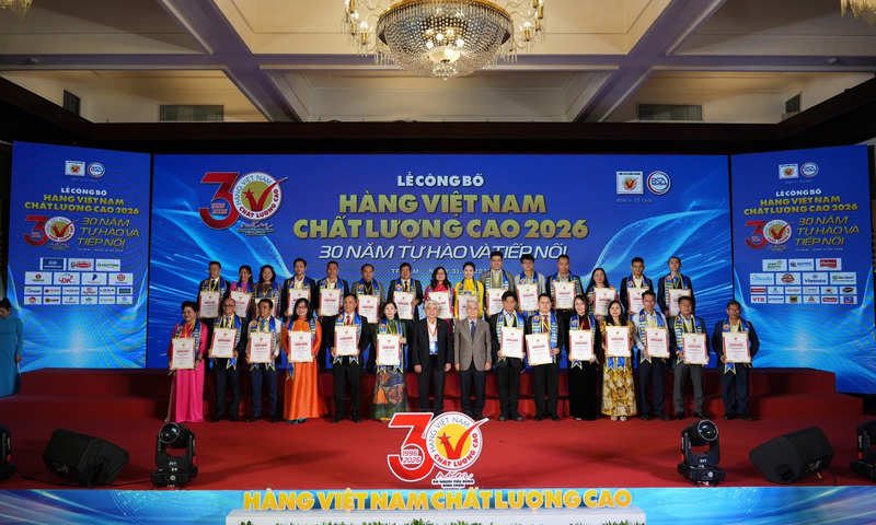 Vedan lần thứ 20 được vinh danh 'Hàng Việt Nam chất lượng cao' 2026