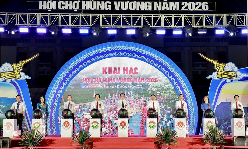 Phú Thọ: Khai mạc Hội chợ Hùng Vương với quy mô gần 400 gian hàng