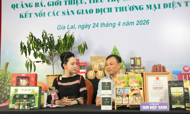 Gia Lai: Livestream quảng bá nông sản, kết nối sàn thương mại điện tử