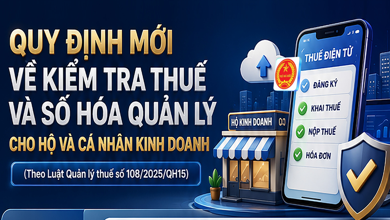 Infographic | Quy định mới về kiểm tra thuế cho hộ và cá nhân kinh doanh