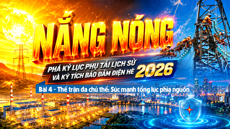 Nắng nóng phá kỷ lục phụ tải lịch sử và kỳ tích bảo đảm điện hè 2026: Bài 4 - Thế trận đa chủ thể: sức mạnh tổng lực phía nguồn