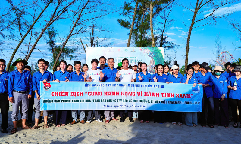 Tuổi trẻ Hà Tĩnh ra quân ‘Cùng hành động vì hành tinh xanh’