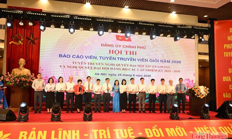 Khai mạc Hội thi Báo cáo viên, Tuyên truyền viên giỏi Đảng bộ Chính phủ năm 2026